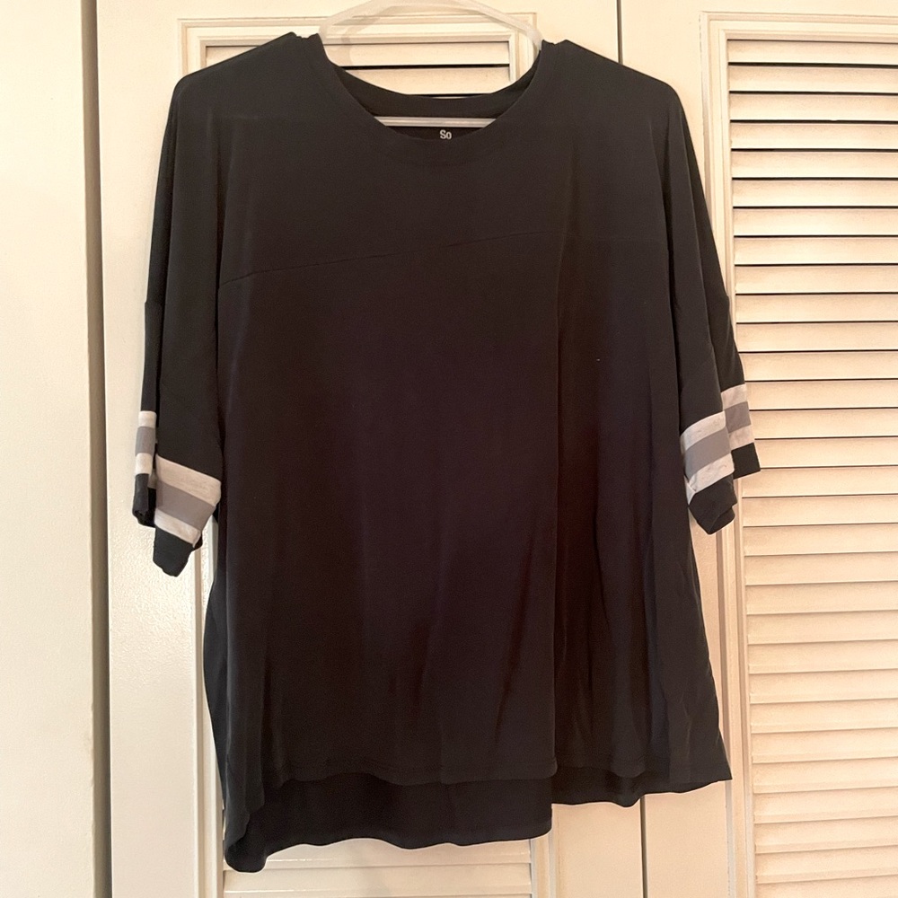 Black Jersey style top